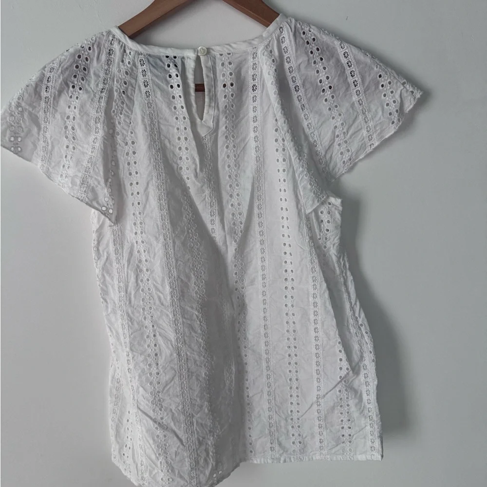 APC White Cotton Lace Eyelet Top - Picture 2 of 7